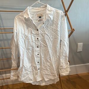 Universal Thread White Oversized Button-Down Shirt